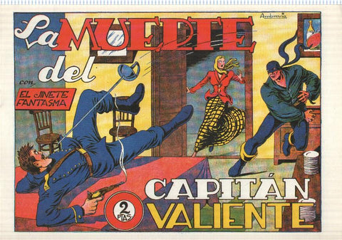 Facsimil: El Jinete Fantasma de Ambros numero 052: La muerte del Capitan Valiente