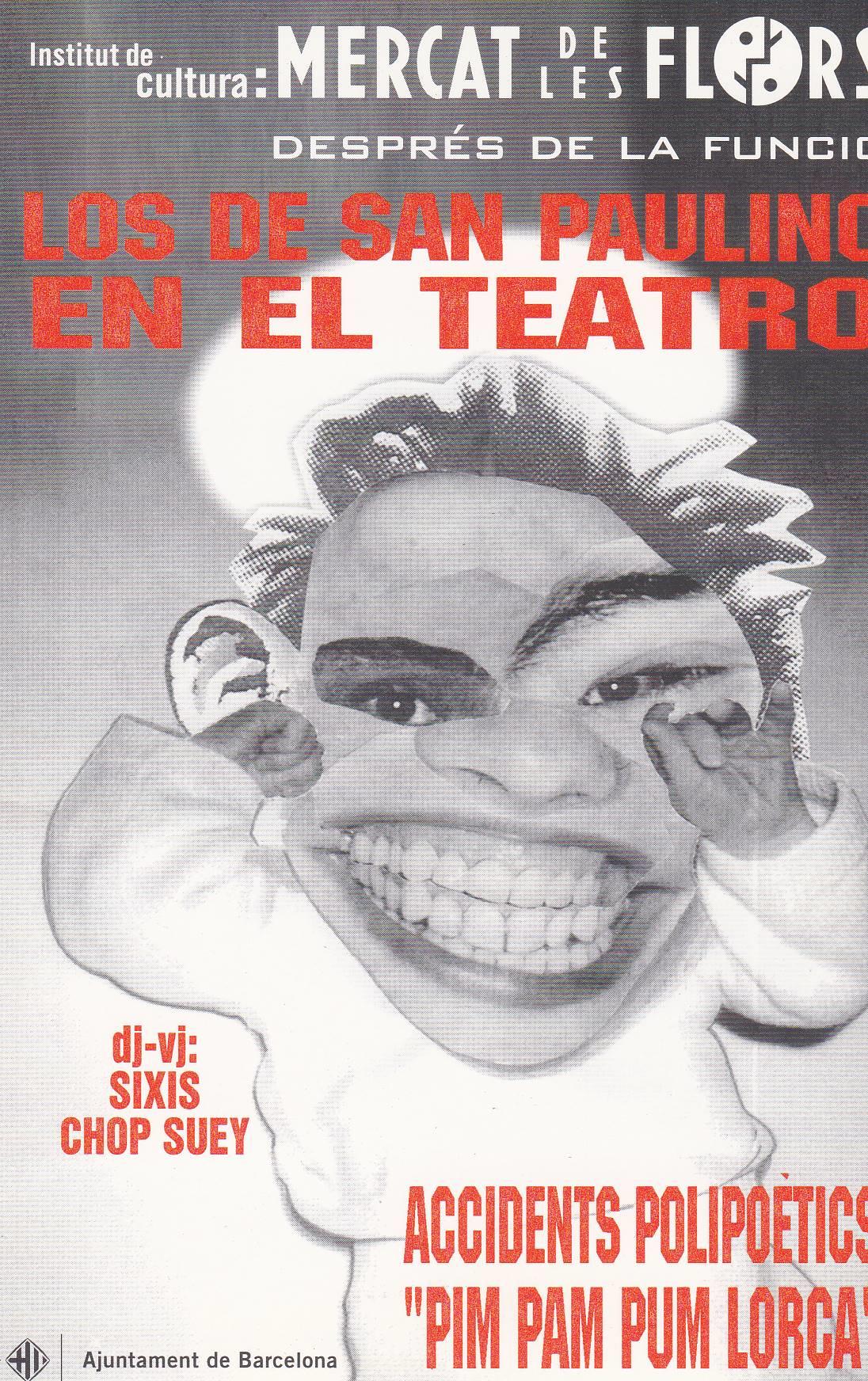 POSTAL B11312: LOS DE SAN PAULINO EN EL TEATRO: MERCAT DE LES FLORS