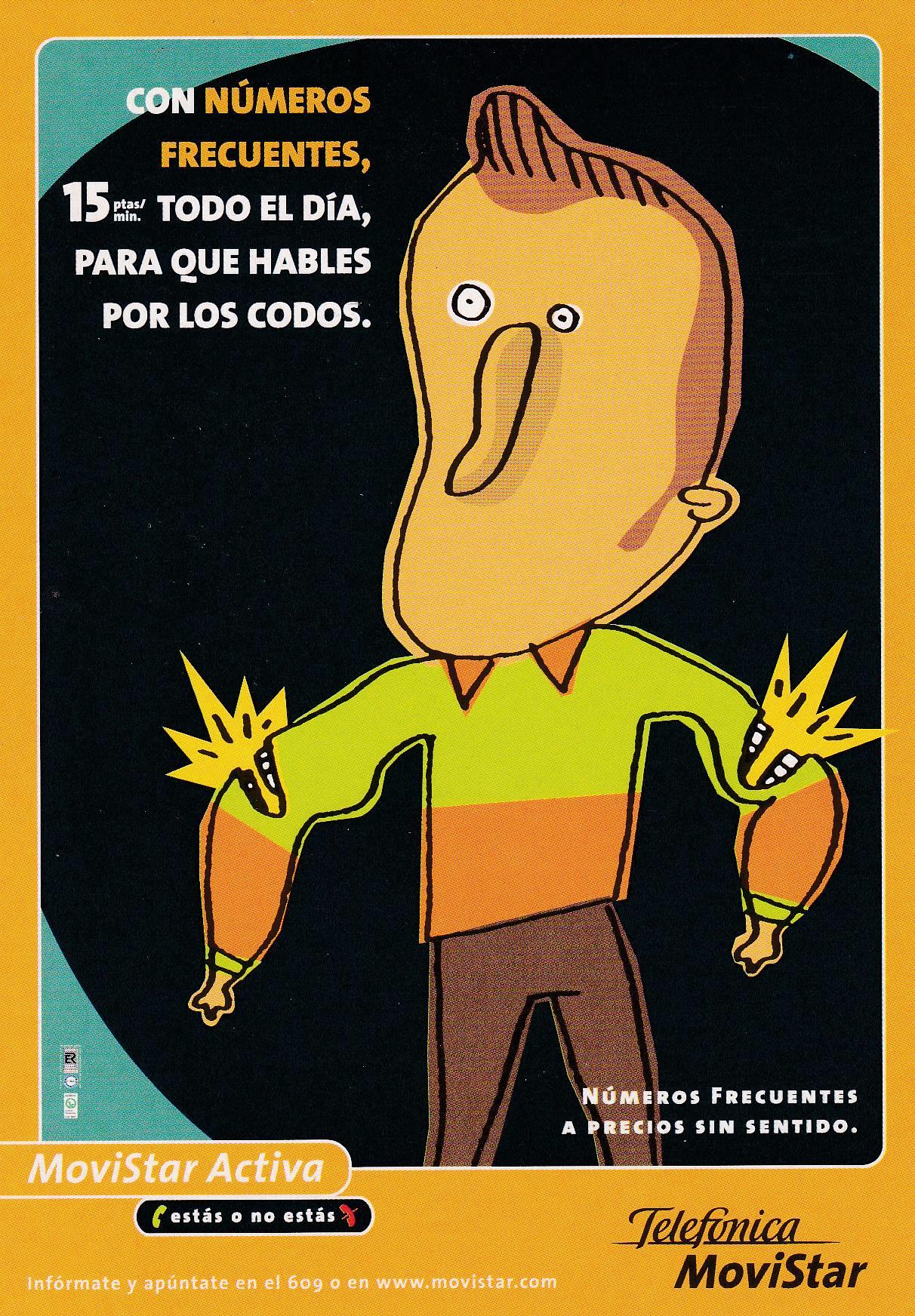 POSTAL B11326: CON NUMEROS FRECUENTES: MOVISTAR. TELEFONICA