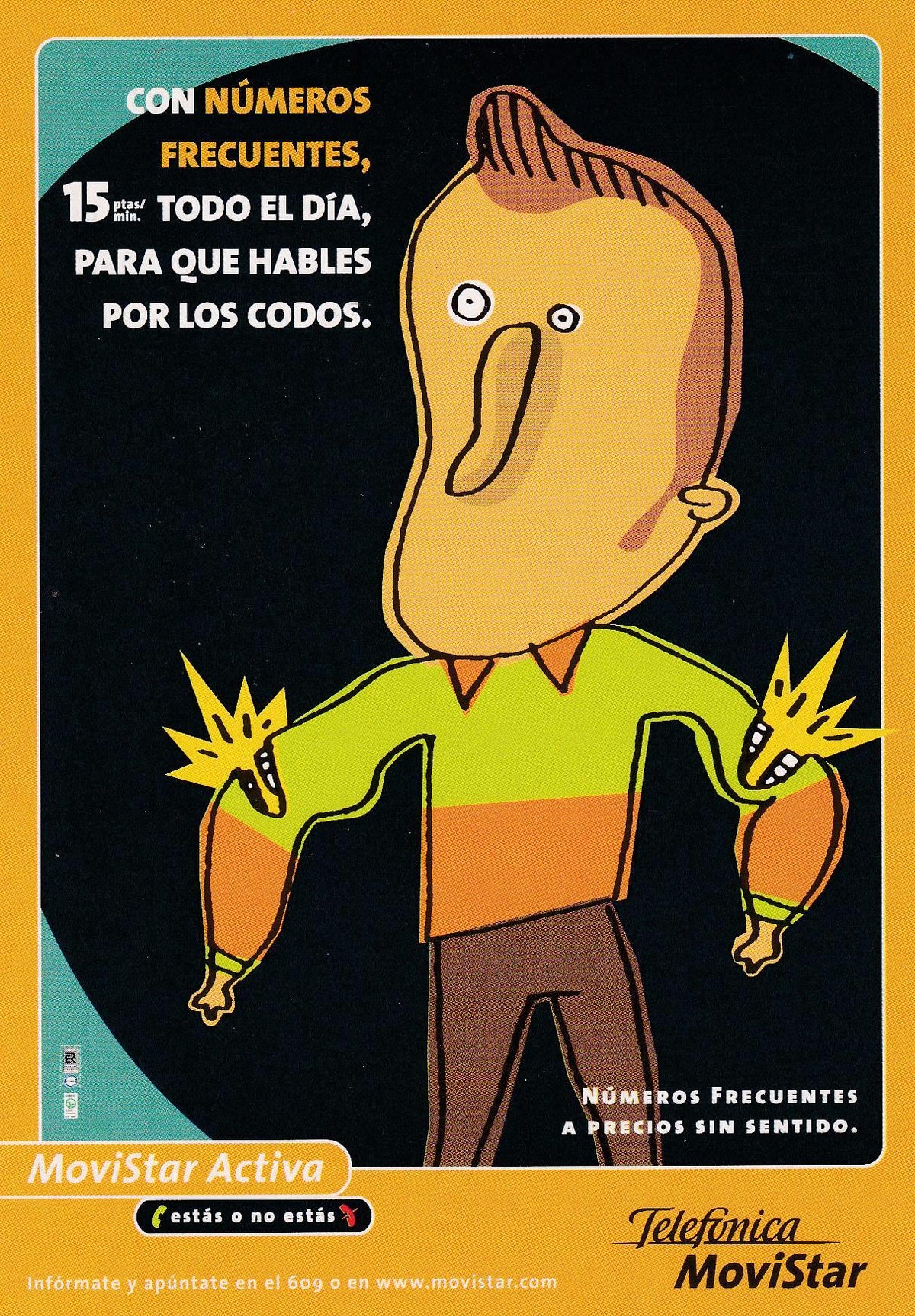POSTAL B11326: CON NUMEROS FRECUENTES: MOVISTAR. TELEFONICA