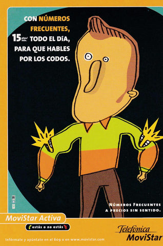 POSTAL B11327: CON NUMEROS FRECUENTES: MOVISTAR. TELEFONICA
