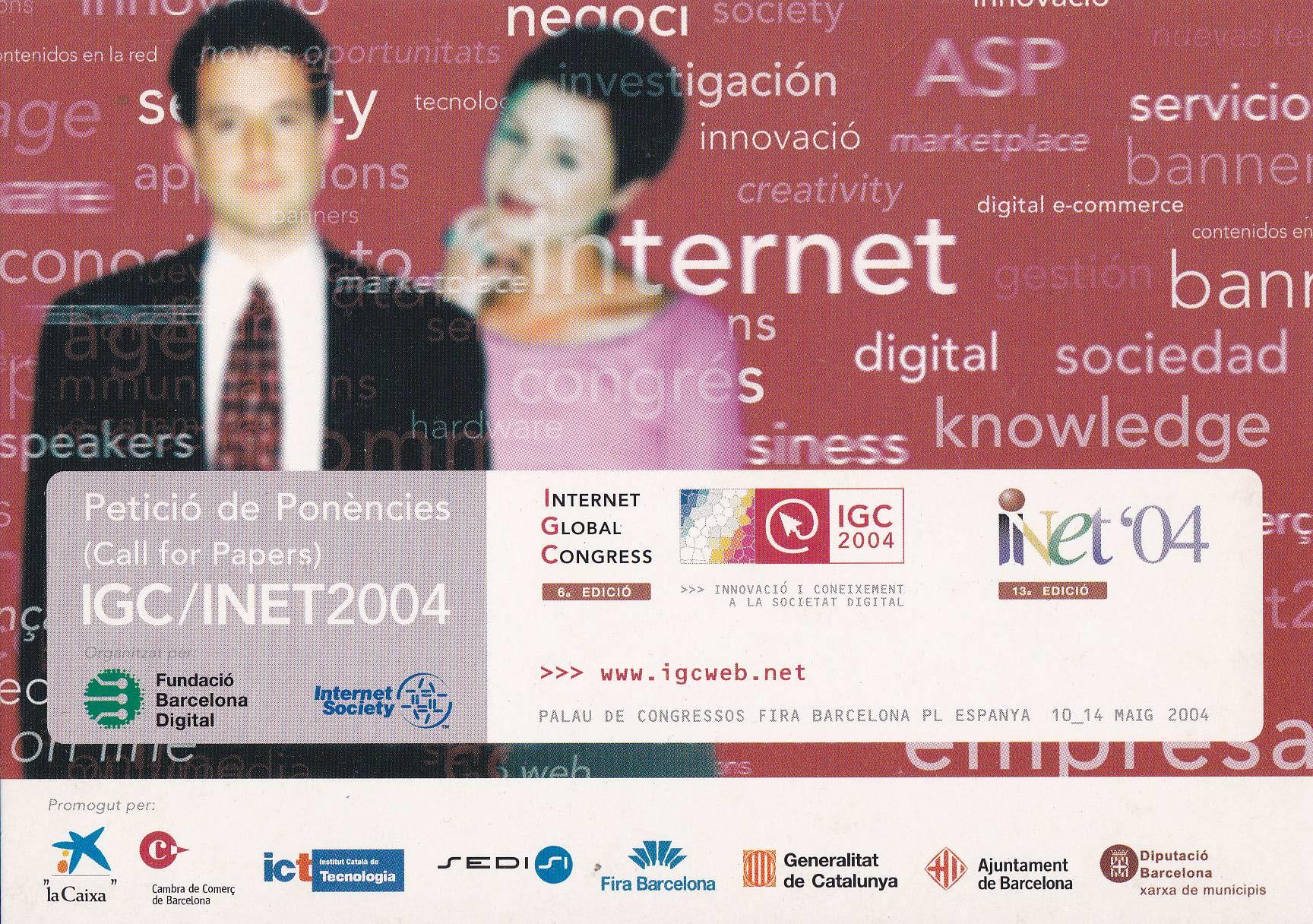 POSTAL B11337: INTERNET GLOBAL CONGRESS 2004
