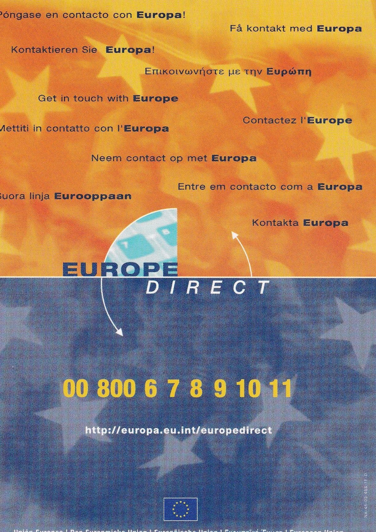 POSTAL B11339: EUROPE DIRECT. CONTACTOS