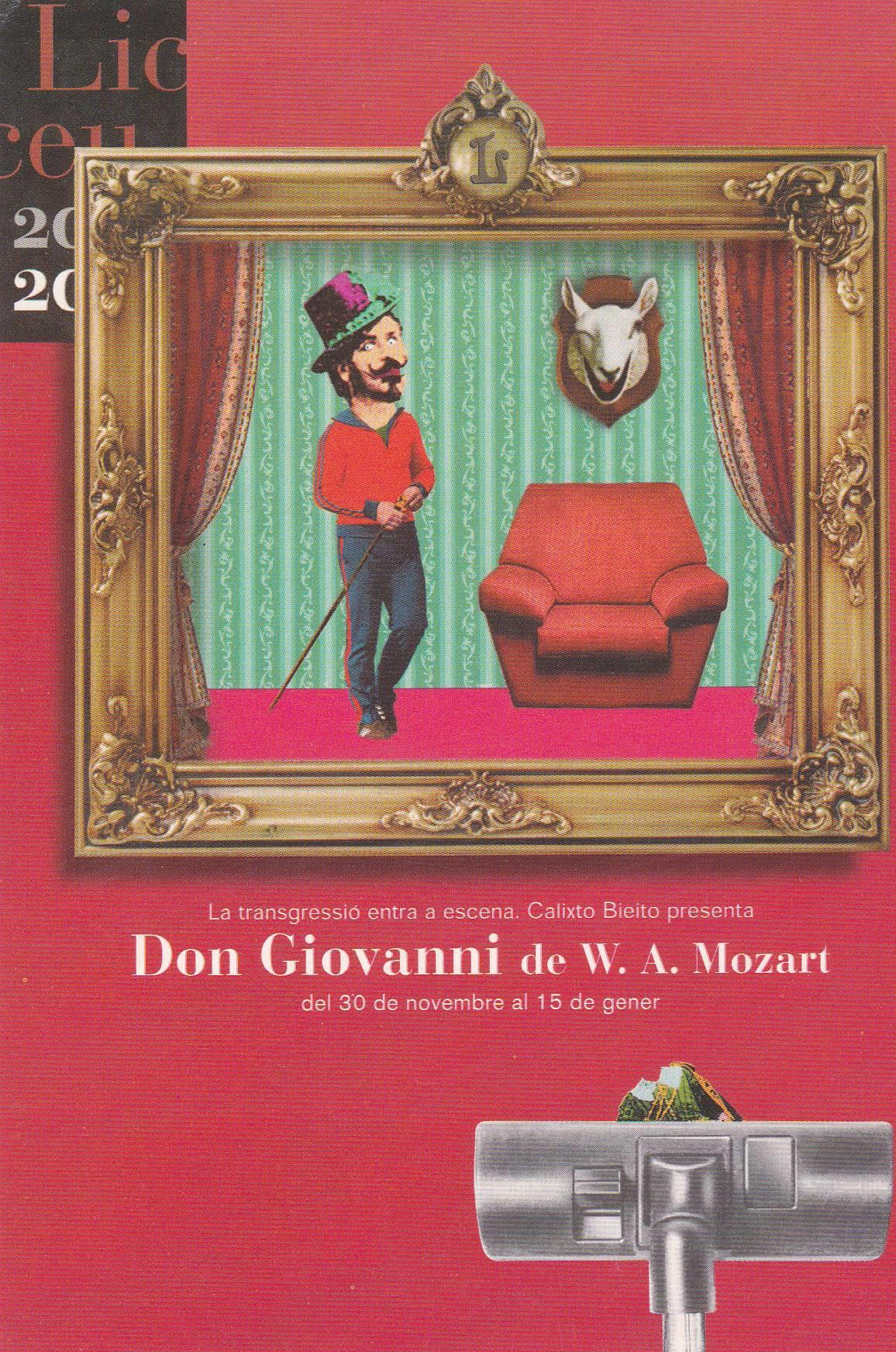 POSTAL B11344: LICEU: DON GIOVANNI DE W. A. MOZART