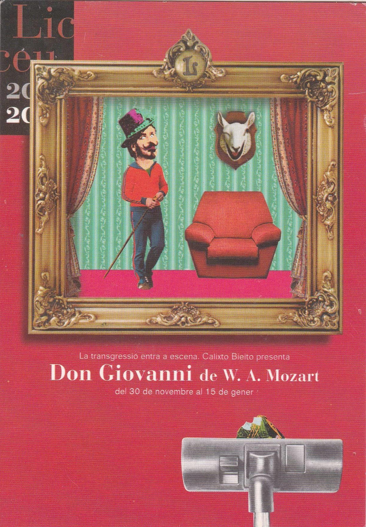 POSTAL B11346: LICEU: DON GIOVANNI DE W. A. MOZART