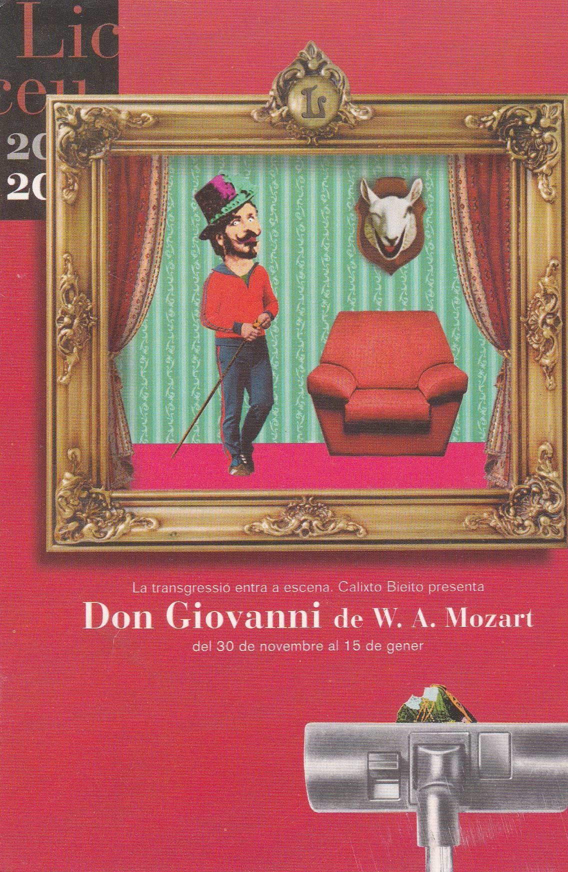 POSTAL B11347: LICEU: DON GIOVANNI DE W. A. MOZART
