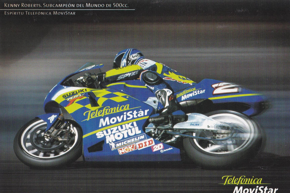 POSTAL B11350: KENNY ROBERTS: SUBCAMPEON DEL MUNDO 500CC. MOVISTAR
