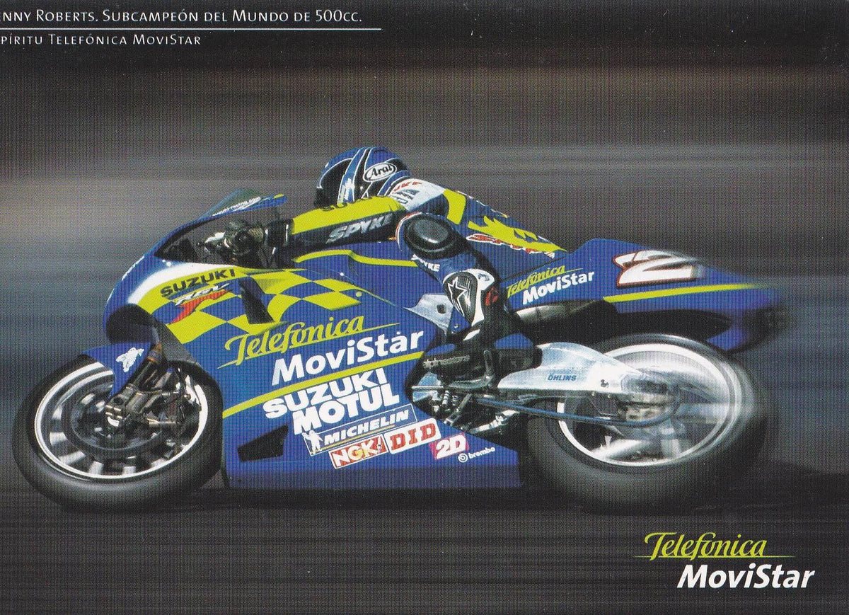 POSTAL B11351: KENNY ROBERTS: SUBCAMPEON DEL MUNDO 500CC. MOVISTAR