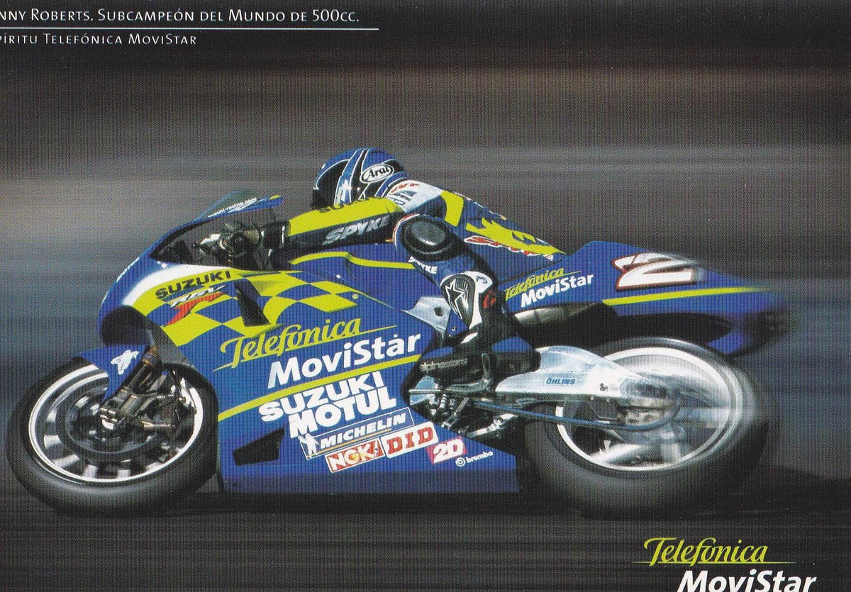 POSTAL B11352: KENNY ROBERTS: SUBCAMPEON DEL MUNDO 500CC. MOVISTAR
