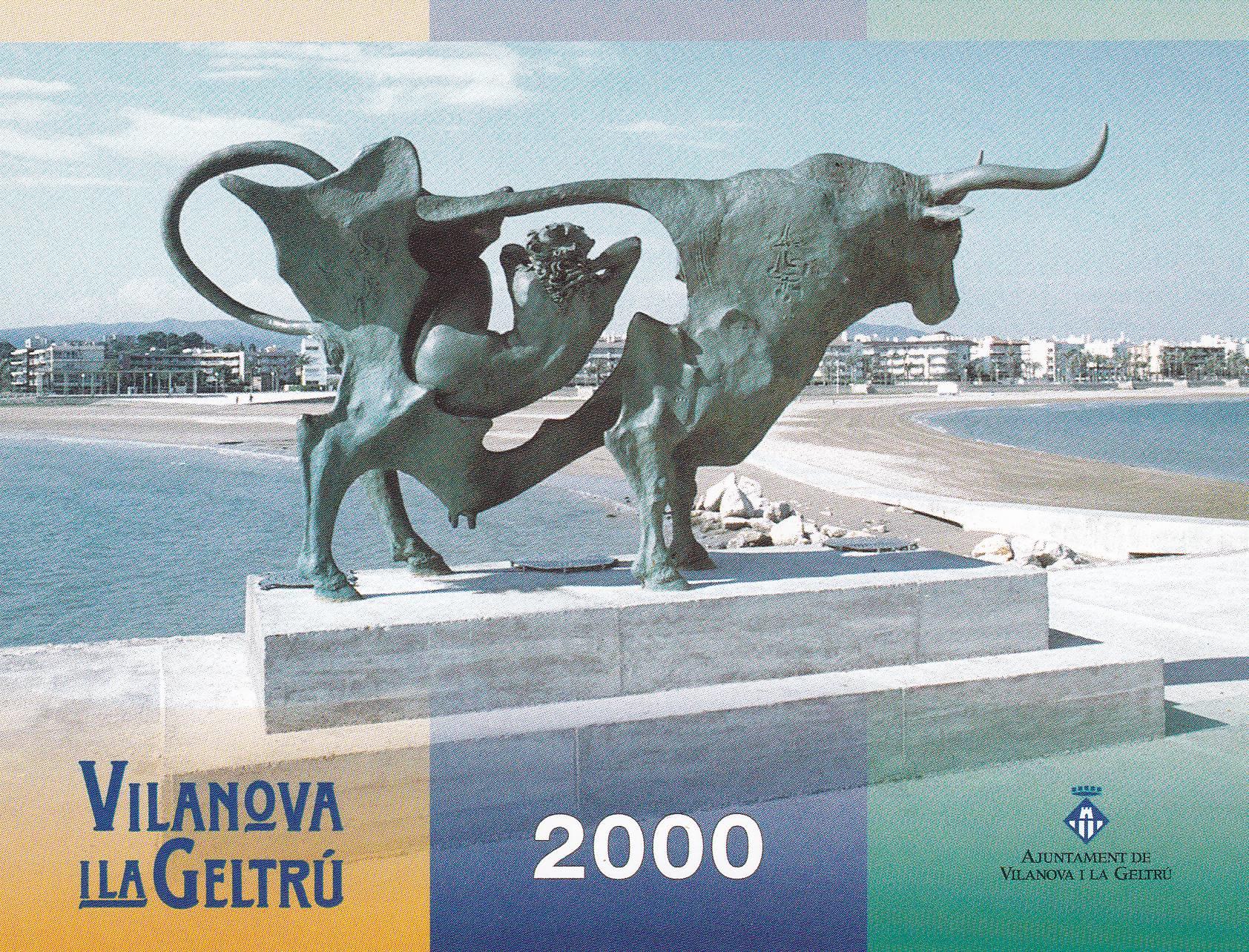 POSTAL B11355: VILANOVA I LA GELTRU 2000. CALENDARIO DE FIESTAS