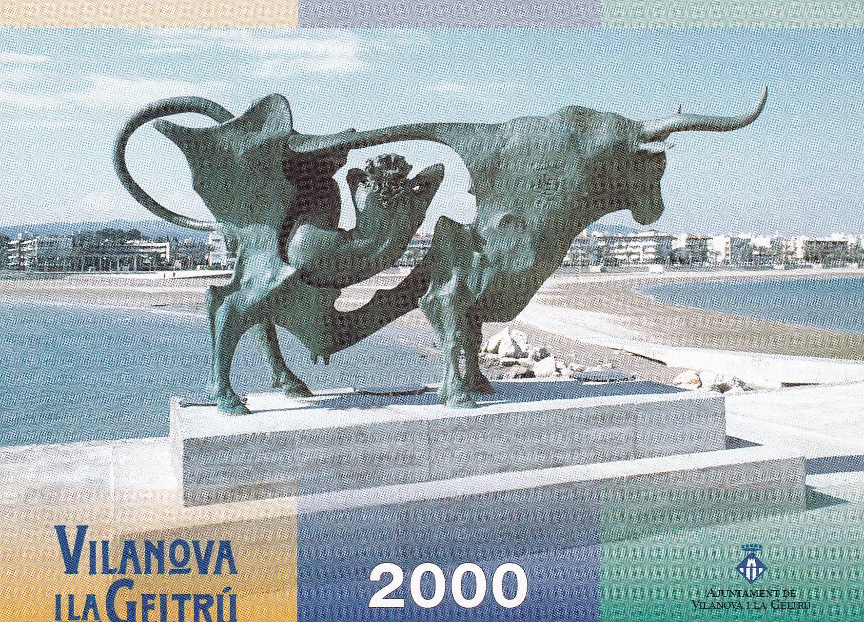 POSTAL B11356: VILANOVA I LA GELTRU 2000. CALENDARIO DE FIESTAS