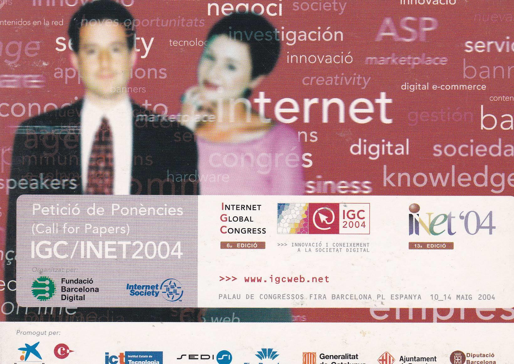 POSTAL B11386: INTERNET GLOBAL CONGRESS BARCELONA