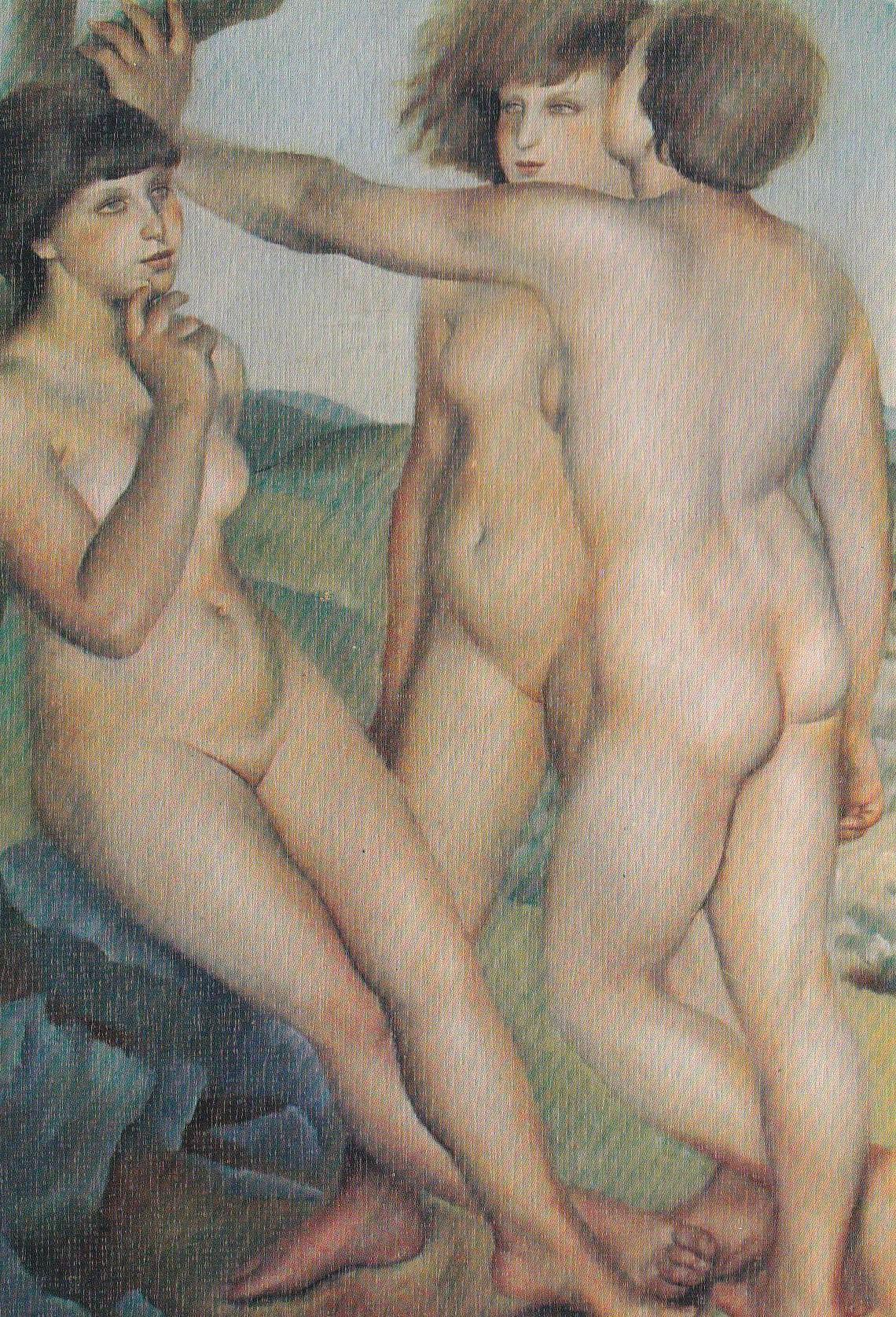 POSTAL B11451: OLEO: TRES MUJERES DESNUDAS. ANONIMO
