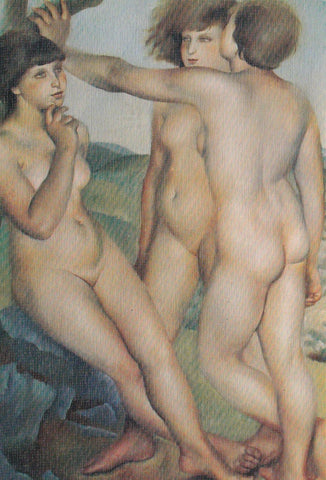 POSTAL B11451: OLEO: TRES MUJERES DESNUDAS. ANONIMO