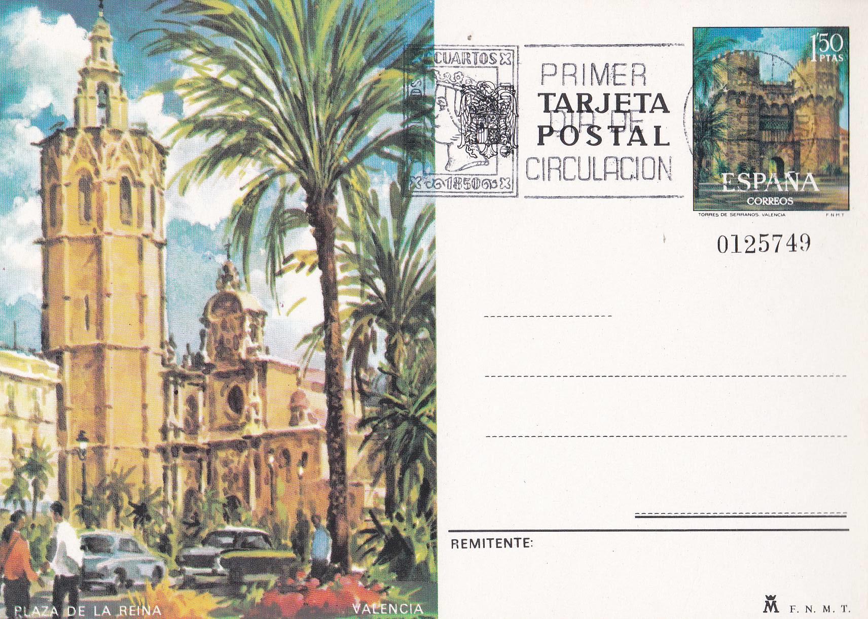 POSTAL B11541: Plaza de la Reina de Valencia