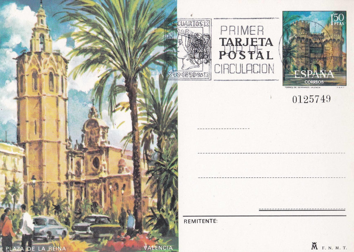 POSTAL B11541: Plaza de la Reina de Valencia