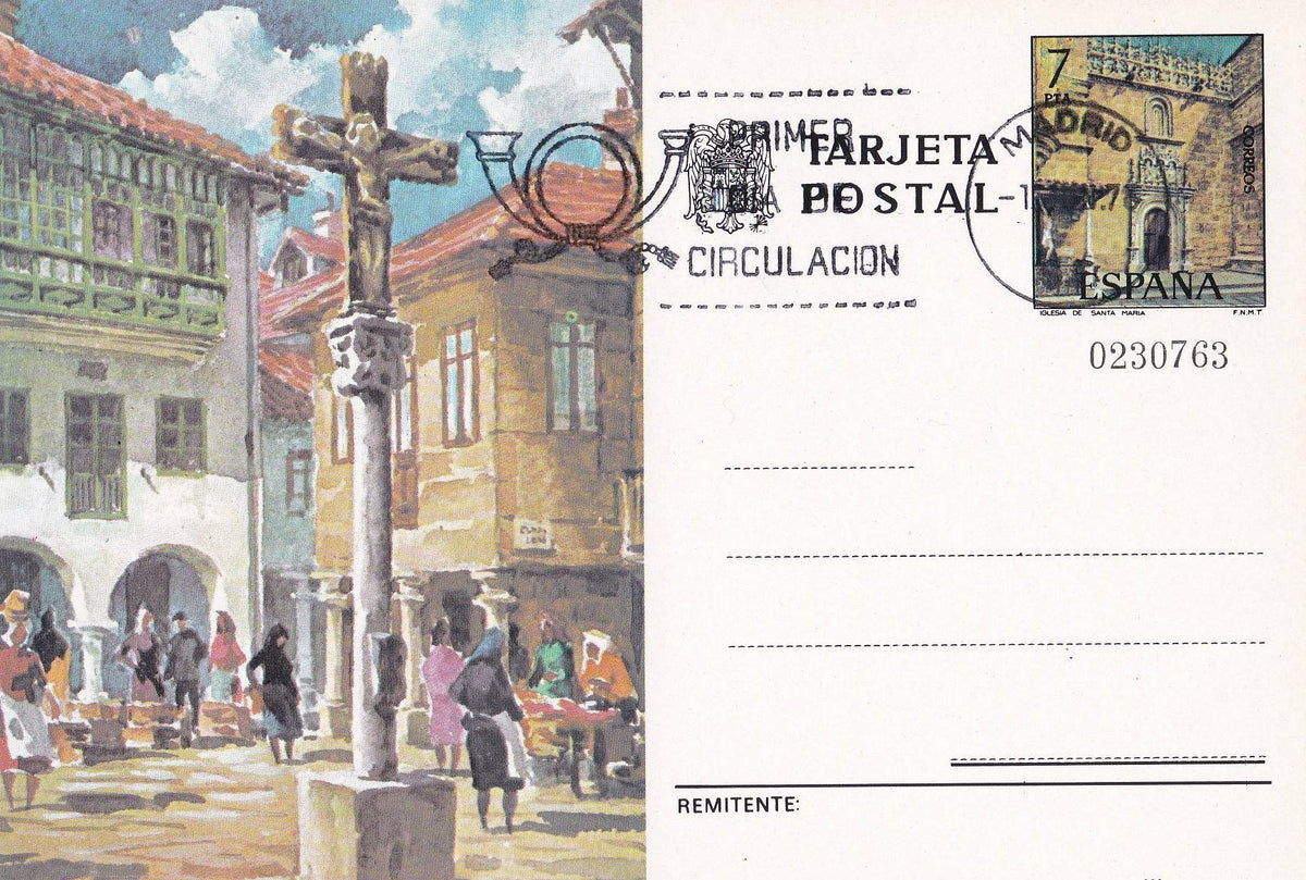 POSTAL B11550: Plaza de la Leña en Pontevedra