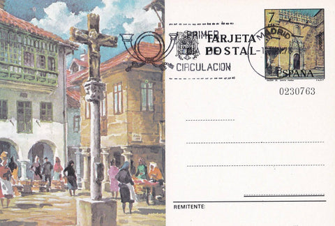 POSTAL B11550: Plaza de la Leña en Pontevedra