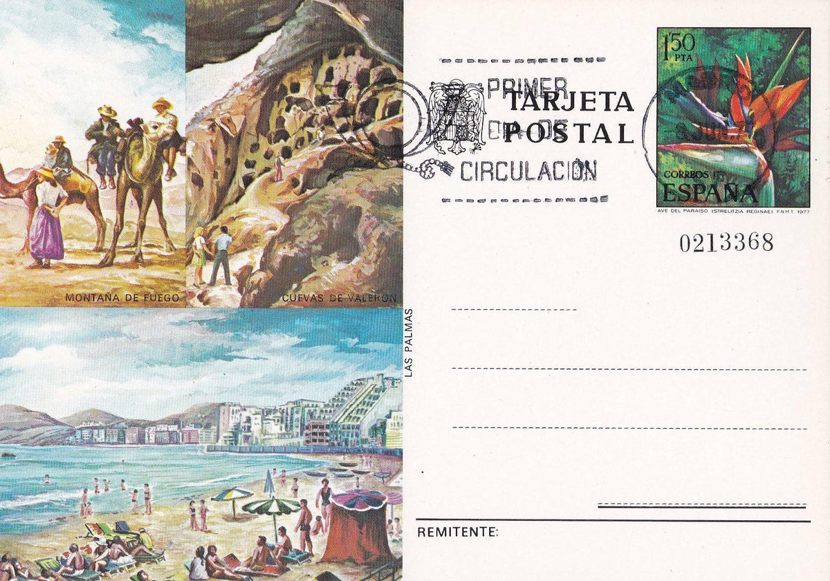 POSTAL B11552: las Canteras, Montaña de Fuego, Cuevas de Valeron en Las Palmas