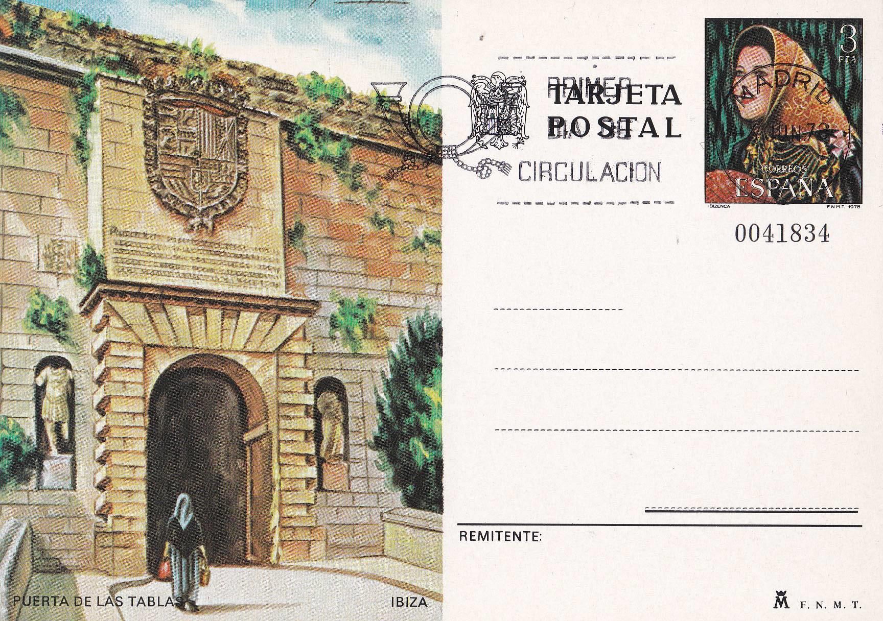 POSTAL B11553: Puerta de las Tablas en Ibiza
