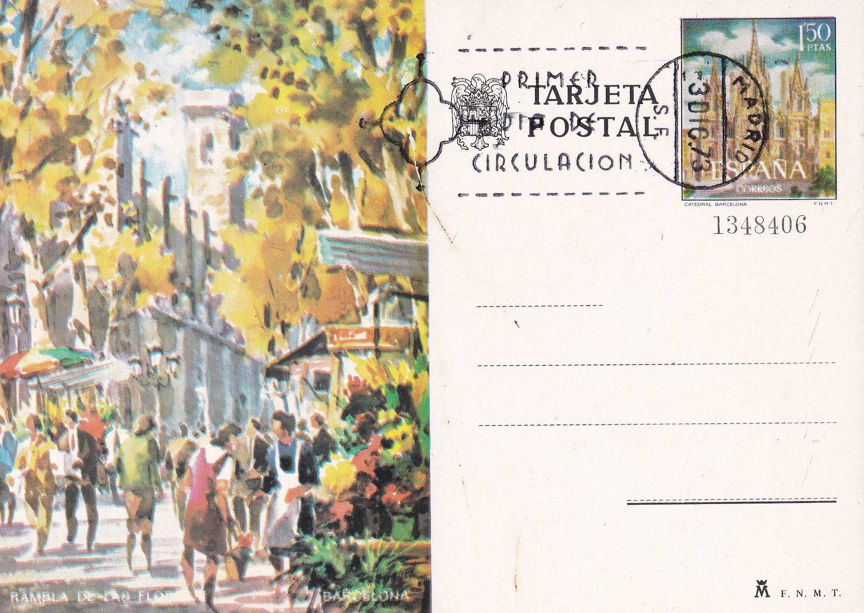 POSTAL B11561:  Rambla de las Flores en Barcelona