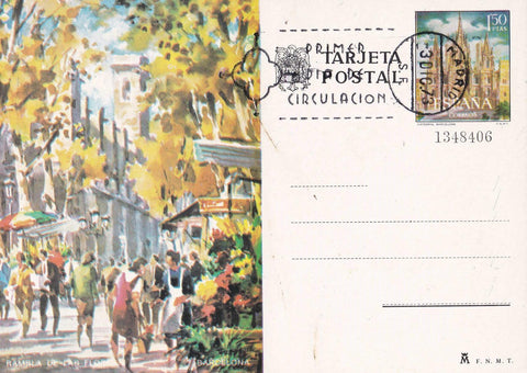 POSTAL B11561:  Rambla de las Flores en Barcelona