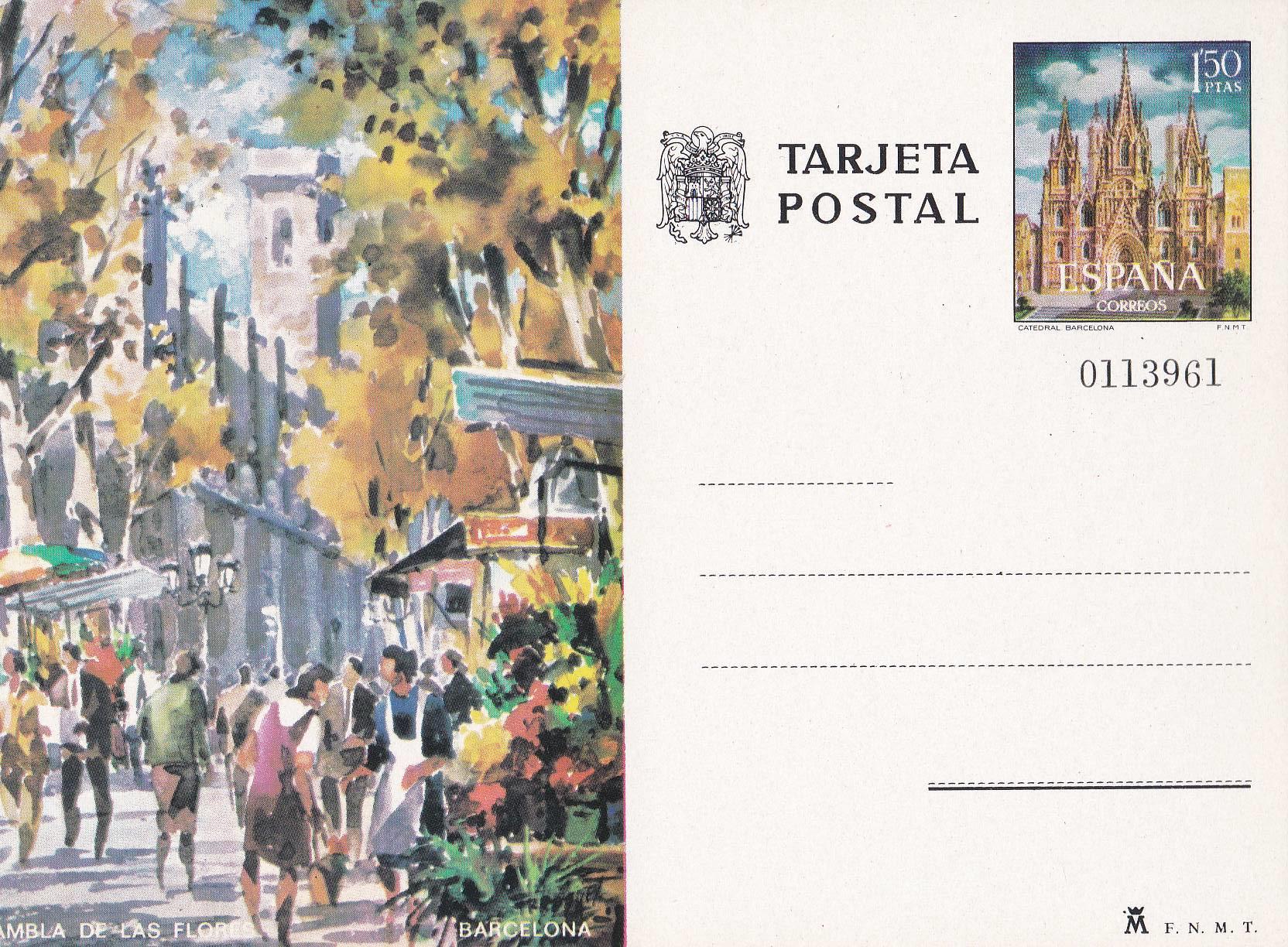 POSTAL B11563: Rambla de las Flores en Barcelona