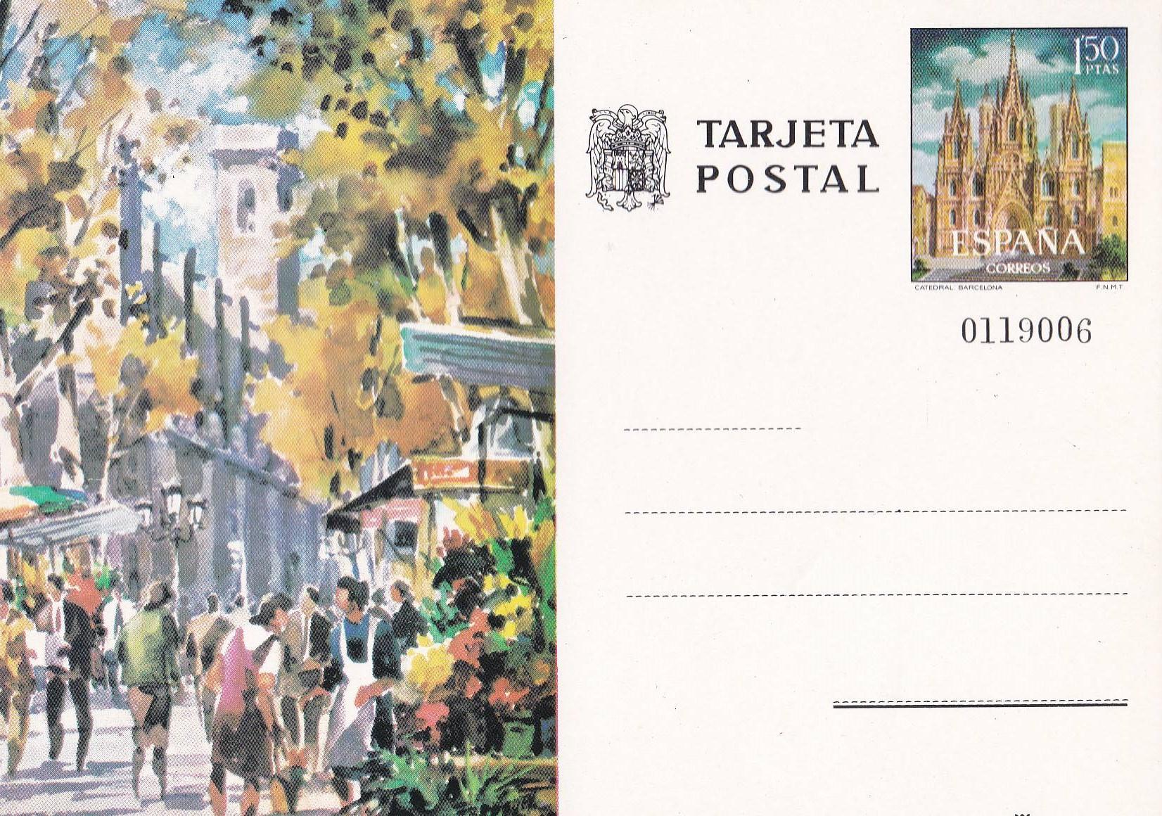 POSTAL B11564: Rambla de las Flores en Barcelona