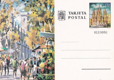 POSTAL B11564: Rambla de las Flores en Barcelona