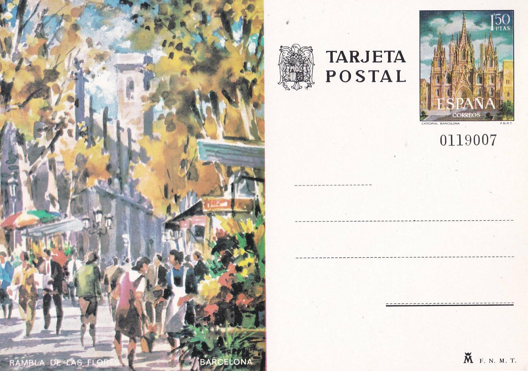 POSTAL B11565: Rambla de las Flores en Barcelona