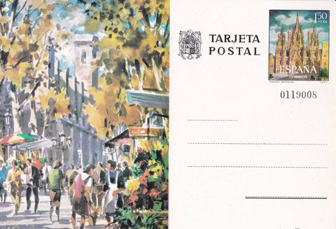 POSTAL B11566: Rambla de las Flores en Barcelona