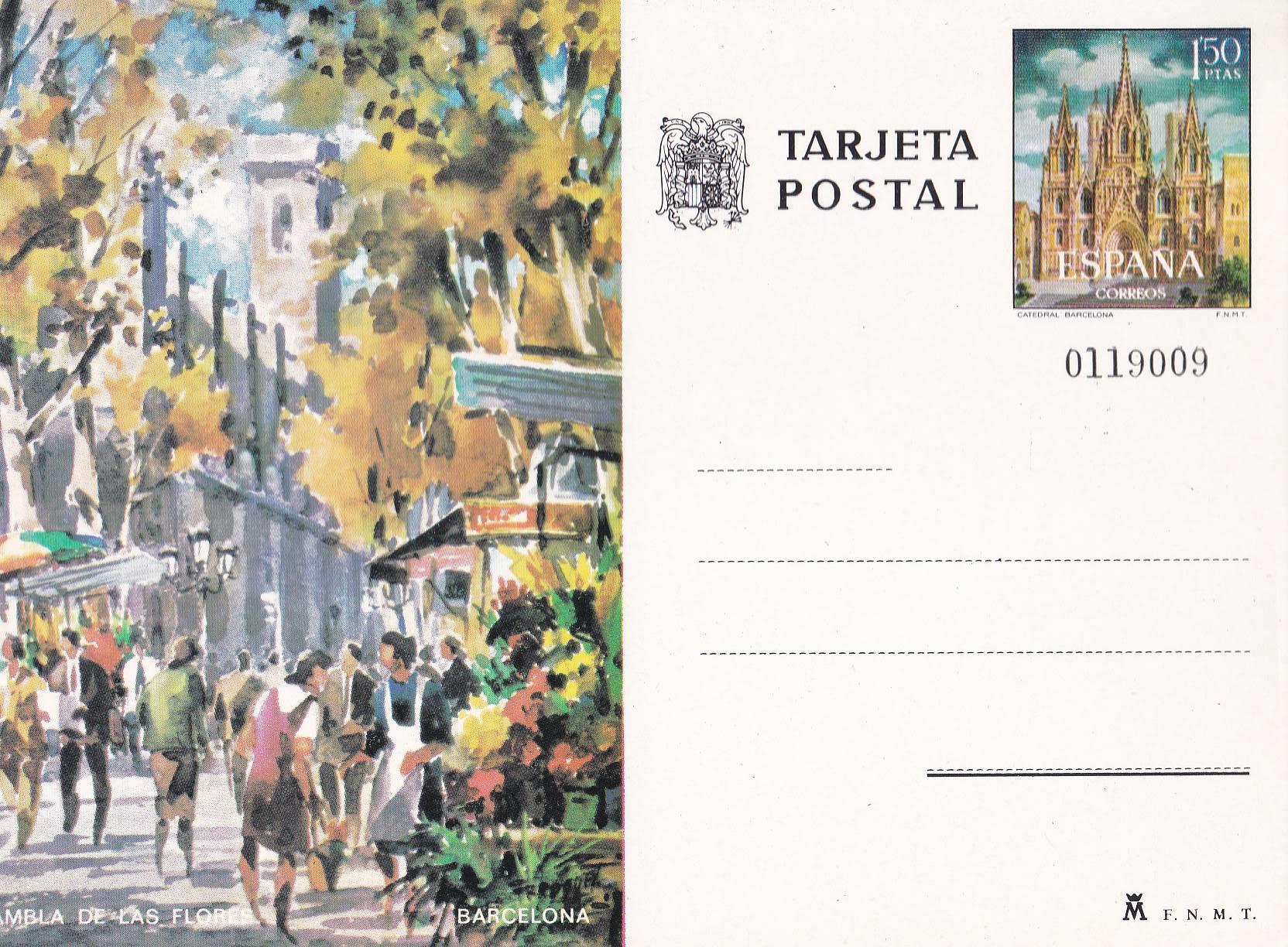 POSTAL B11567: Rambla de las Flores en Barcelona