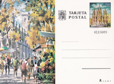 POSTAL B11567: Rambla de las Flores en Barcelona