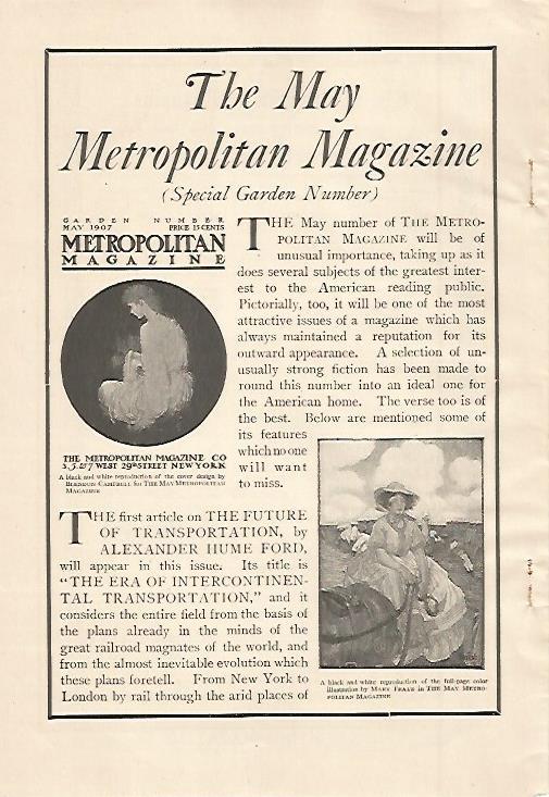 LAMINA 12417: Publicidad Metropolitan Magazine special Garden Number