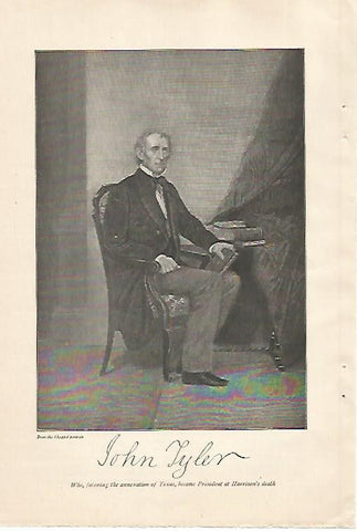 LAMINA 12449: Retrato de John Tyler por Chappel