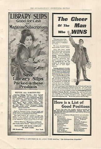 LAMINA 12477: Publicidad de Library Slips