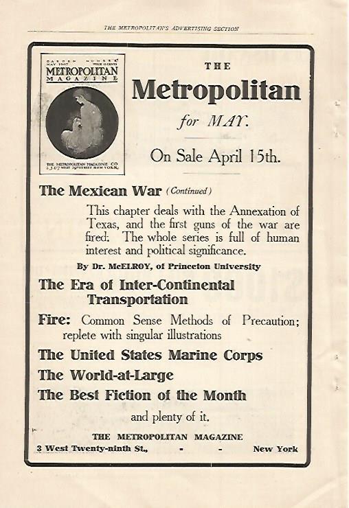 LAMINA 12485: Indice del Metropolitan Magazine de 15 de abril de 1907