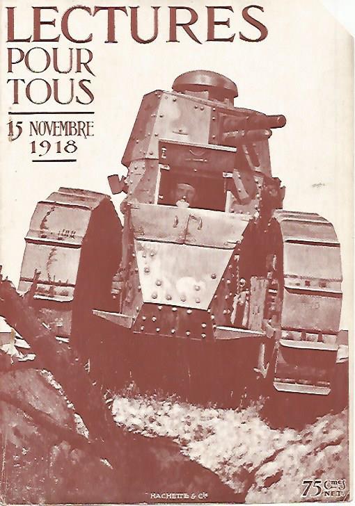 LAMINA 12490: Portada del numero de 15 de noviembre de 1918 de Lectures pour tous