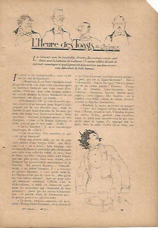 LAMINA 12505: Ilustraciones para L Heure des Toasts