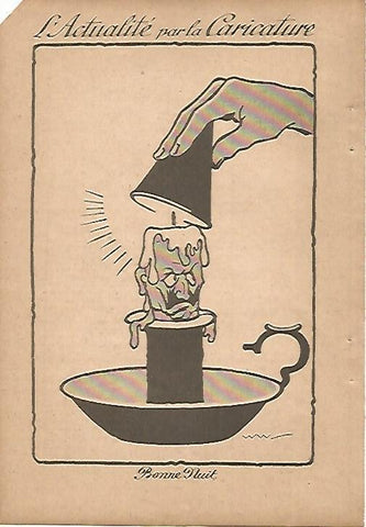 LAMINA 12507: Caricatura Bonne Nuit