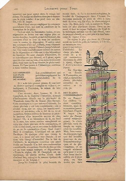 LAMINA 12509: Dibujo para el articulo Les Bienfaits de la Pluie