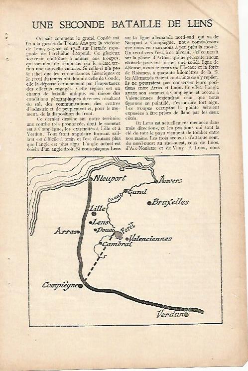 LAMINA 12519: Mapa de la Batalla de Lens