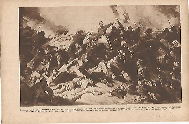 LAMINA 12540: Garibaldi en Sicilia por Alphonee de Neuville