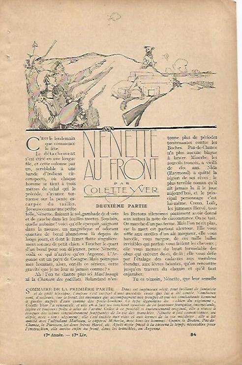 LAMINA 12544: Ilustracion para Nenette au Front