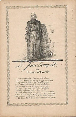 LAMINA 12546: Dibujo para poema de Miguel Zamacois