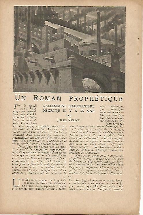 LAMINA 12576: Ilustracion para Un roman prophetique de Julio Verne