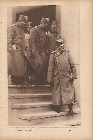 LAMINA 12593: El rey Pedro de Serbia en el Cuartel General