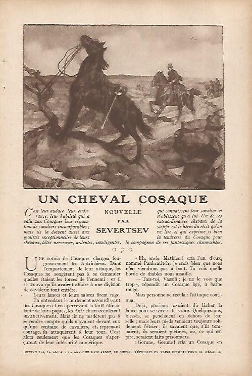 LAMINA 12600: Ilustracion para Un cheval cosaque
