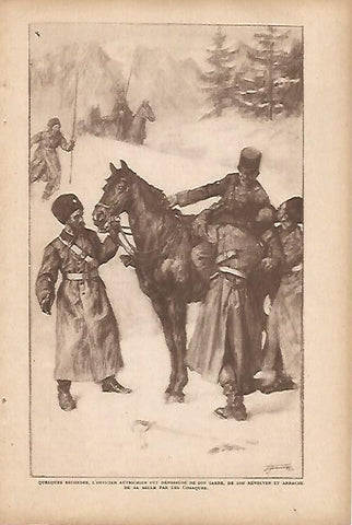 LAMINA 12601: Dibujo para Un Cheval cosaque