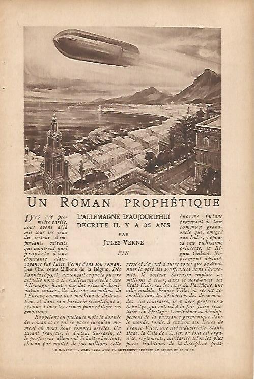 LAMINA 12605: Dibujo para el fin de Un Roman profetique de Verne